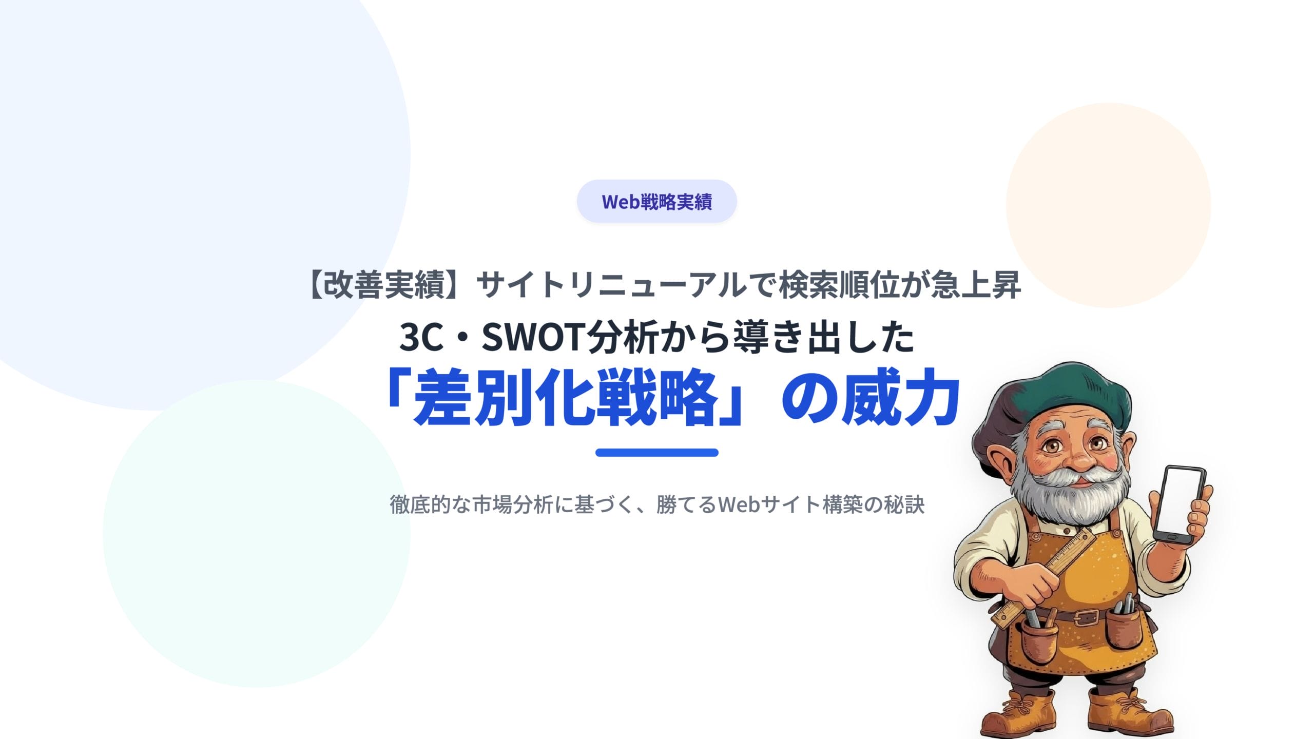 【改善実績】サイトリニューアルで検索順位が急上昇。3C・SWOT分析から導き出した「差別化戦略」の威力