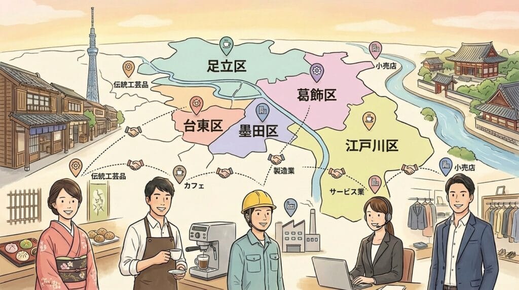 葛飾区・江戸川区・足立区・墨田区・台東区の事業者様