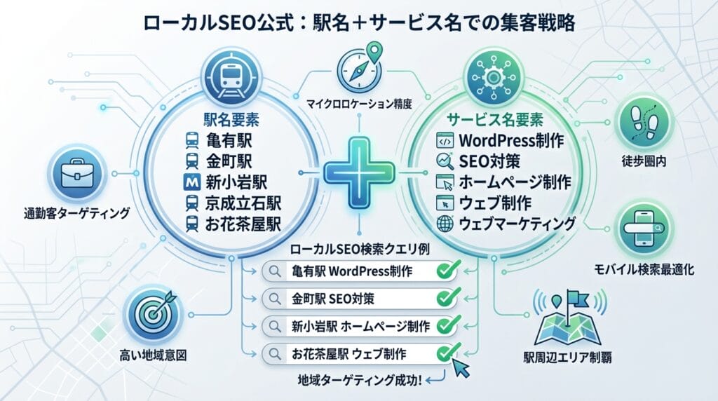 駅名 + サービス名