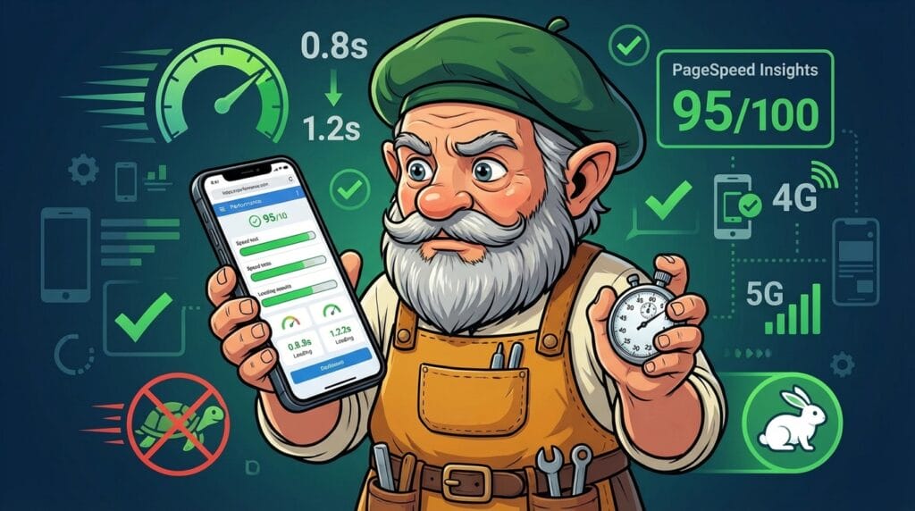 スマートフォンでの表示速度とユーザビリティを最優先する