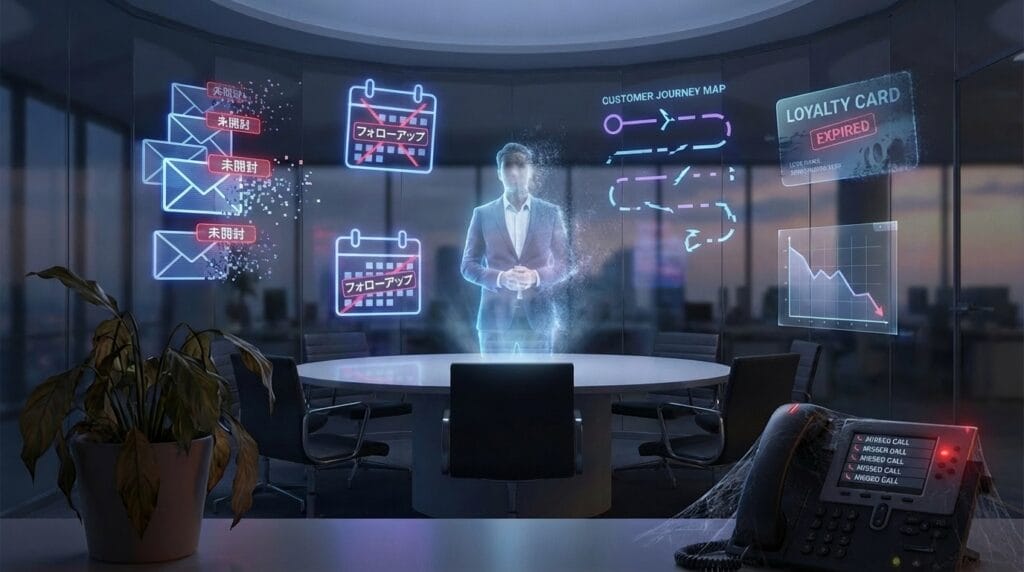 失っているもの4：既存顧客へのアフターフォロー機会（リピート率の低下）