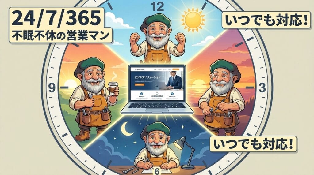 24時間365日働く営業マン