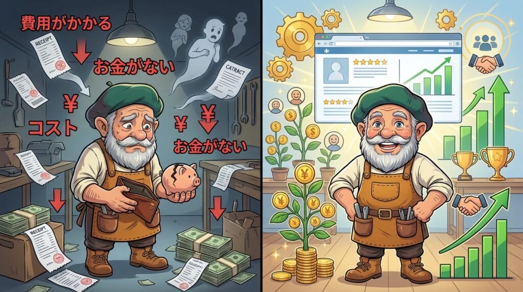 小さい会社だから、ホームページにお金をかけられない