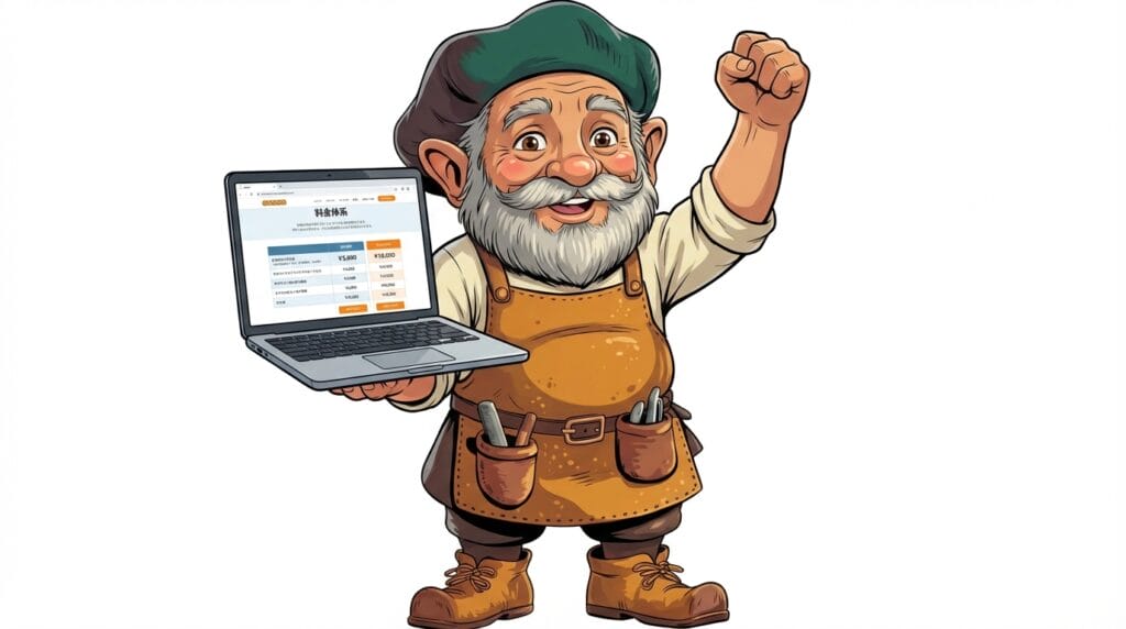 料金体系をホームページで公開している