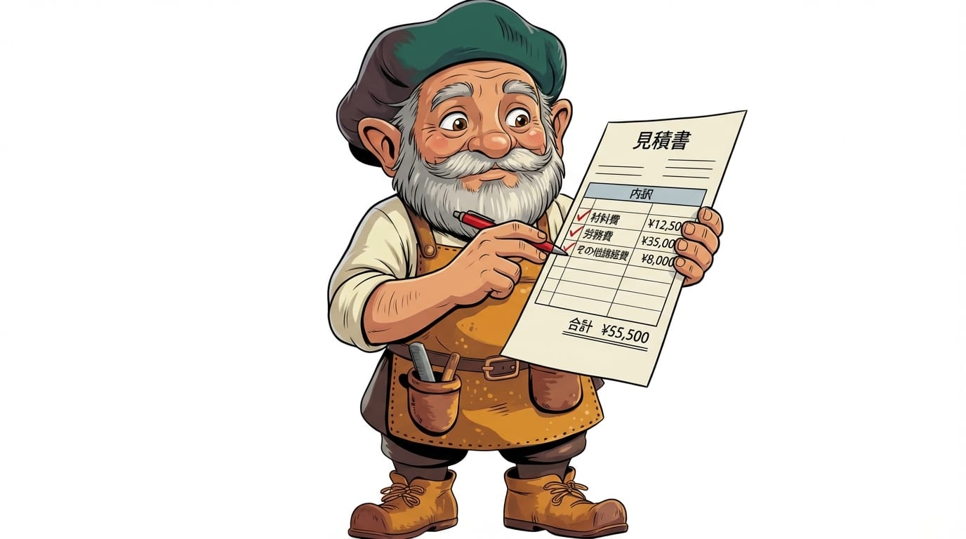 見積もりの内訳を詳しく確認する