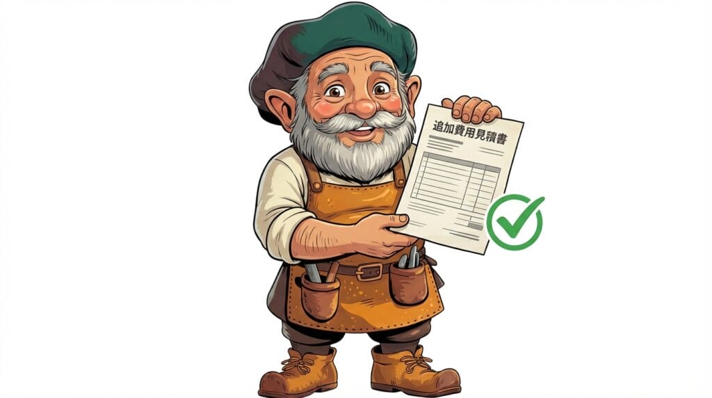 追加費用は必ず事前に見積もりを提示し、承認を得てから作業を開始する