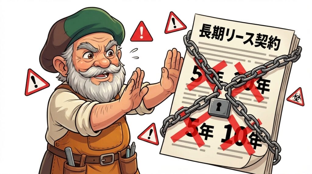 長期リース契約を勧める