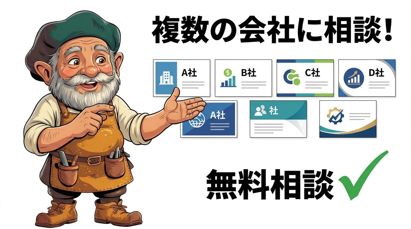 複数の会社に無料相談を申し込む