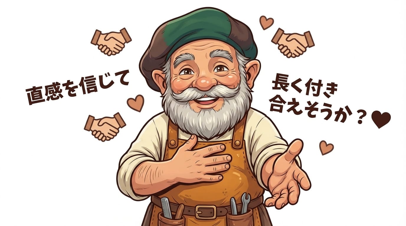 直感を信じる（長く付き合えそうか）